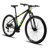 Bicicleta Aro 29 Câmbios Shimano Gts Rapid 21v Freio A Disco Cor Preto-verde-cinza Tamanho Do Quadro 19