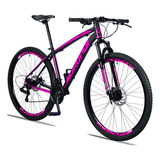 Bicicleta Aro 29 Dropp Z3 Câmbio Shimano 21 Vel Freio Discos Cor Preto/rosa Tamanho Do Quadro 15