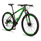 Bicicleta Aro 29 Dropp Z3 Câmbio Shimano 21 Vel Freio Discos Cor Preto/verde Tamanho Do Quadro 15
