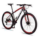 Bicicleta Aro 29 Dropp Z3 Câmbio Shimano 21 Vel Freio Discos Cor Preto/vermelho Tamanho Do Quadro 15