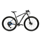 Bicicleta Aro 29 Garra7 Jaguar 12 Vel Suspensão Trava Guidão Cor Grafite E Azul