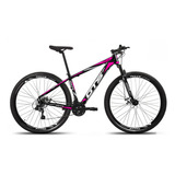 Bicicleta Aro 29 Gts Alumunio Rdx 21v Câmbio Shimano A Disco Cor Preto/rosa Tamanho Do Quadro 21