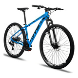 Bicicleta Aro 29 Gts Pro M5 Track 21 Marchas Câmbios Shimano Cor Azul Tamanho Do Quadro 17