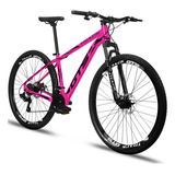 Bicicleta Aro 29 Gts Pro M5 Track 21 Marchas Câmbios Shimano Cor Rosa Tamanho Do Quadro 17