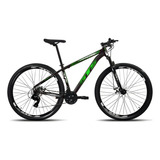 Bicicleta Aro 29 Gts Supreme Quadro Aluminio 24v Freio Disco Cor Preto/verde Tamanho Do Quadro 19 