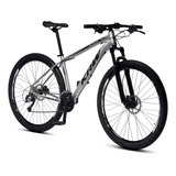 Bicicleta Aro 29 Krw Alumínio 24 Vel Freio A Disco X42 Cor Prata/preto Tamanho Do Quadro 21