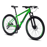 Bicicleta Aro 29 Krw Alumínio 24 Vel Freio A Disco X42 Cor Verde/preto Tamanho Do Quadro 17