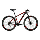 Bicicleta Aro 29 Sutton 27v Hidráulico Bike Shimano Ksw Cor Preto/vermelho Tamanho Do Quadro 19