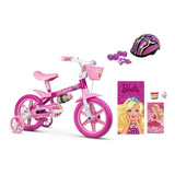 Bicicleta Barbie Aro 12 - 6 Itens