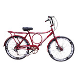 Bicicleta Barra Circular Com Marchas Aro 26 Raios Grossos