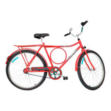 Bicicleta Barra Circular Monark 26 Fr Contra Pedal Vermelha