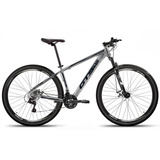 Bicicleta Bike Aro 29 Mtb Freio Disco 21v Gts Pro M5 Intense Cor Cinza/preto Tamanho Do Quadro 19