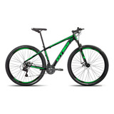 Bicicleta Bike Aro 29 Mtb Freio Disco 24v Gts Pro M5 Intense Cor Preto/verde Tamanho Do Quadro 21 