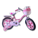 Bicicleta Bike Princess Meninas Aro 16 Unitoys 1048 Rosa