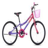 Bicicleta Bixy Houston Aro 20 Freios V-brake Ft0423 Cor Rosa Roxo