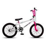 Bicicleta Bmx Pro-x Série 1 Aro 20 Freios V-brakes Cores Cor Branco/rosa Tamanho Do Quadro 20