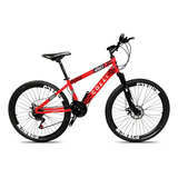 Bicicleta Colli Mônaco Aro 26 Disco 21 V Rapid Fire Cor Vermelho Tamanho Do Quadro 13,5