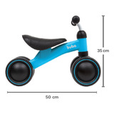 Bicicleta De Equilíbrio 4 Rodas Azul - Buba