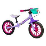 Bicicleta De Equilíbrio Caloi Para Meninas Roxa Rosa + Cesto