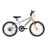 Bicicleta De Passeio Infantil Athor Bikes Evolution 2020 Aro 20 Único 1v Freios V-brakes Cor Amarelo Com Descanso Lateral