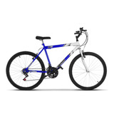 Bicicleta De Passeio Ultra Bikes Bike Aro 26 18v Freios V-brakes Cor Azul/branco