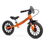 Bicicleta Equilíbrio Infantil Sem Pedal Nathor Aro12 Balance Cor Laranja