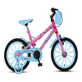 Bicicleta Feminina Aurora Fest Aro 16 Rosa Neon Colli