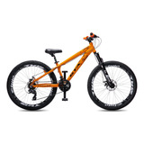 Bicicleta Freeride Krw Aro 26 Freio A Disco 24 Velocidades Cor Laranja/preto