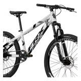Bicicleta Frx X90 Aro 26 Disco Mecânico Freeride Coroa Unica Cor White Tamanho Do Quadro 14