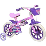 Bicicleta Infantil Aro 12 Cat Banco Macio Em Pu Nathor Cor Violeta