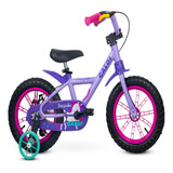 Bicicleta Infantil Aro 14 Com Rodinhas Cecizinha Unicórnio