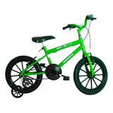 Bicicleta Infantil Aro 16 Bmx Masculina Monark Cor Verde