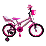 Bicicleta Infantil Aro 16 Com Adesivo Barbie Feminina