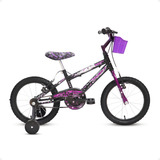 Bicicleta Infantil Aro 16 Feminina Menina Princesas Husky Cor Preto Tamanho Do Quadro Yup Aro 16
