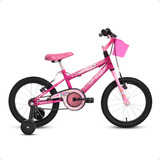 Bicicleta Infantil Aro 16 Feminina Menina Princesas Husky Cor Rosa Tamanho Do Quadro 16