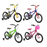 Bicicleta Infantil Aro 16 Menina Menino Com Rodinha Husky