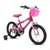 Bicicleta Infantil Feminina Aro 16 Barbie Rosa Com Rodinha Tamanho Do Quadro 16