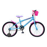 Bicicleta Infantil Krs Butterfly R20 - Azul-celeste/rosa