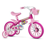 Bicicleta Infantil Menina Aro 12 Nathor Flower 2 5 Anos Rosa