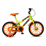 Bicicleta Infantil Menino Spinossauro Aventuras Aro 16 Colli Cor Amarelo Neon Tamanho Do Quadro 12