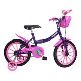 Bicicleta Infantil Monark Kids Aro 16 Feminina Violeta