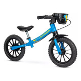 Bicicleta Infantil Sem Pedal Equilíbrio Balance Nathor Cor Azul