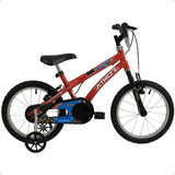 Bicicleta Infantil Vermelha Aro 16 Athor Baby Boy C/rodinha