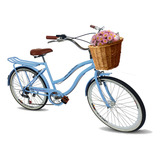Bicicleta Maria Clara Bikes Passeio Aro 26 Azul-bebê Quadro 17 