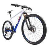 Bicicleta Mountain Bike Caloi Cross Country Elite Carbon Team 2021 R29 Tamanho Do Uadro L - Branco