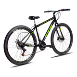 Bicicleta Mountain Bike Gts Feel Iron 21 Marchas Aro 29 Tamanho Do Quadro 17 - Preto/verde