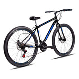 Bicicleta Mountain Bike Gts Feel Iron 21 Marchas Aro 29 Tamanho Do Quadro 17 Pretoazul