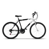 Bicicleta Passeio Masculina Ultra Bikes Bike Aro 26 - Preto-fosco/branco