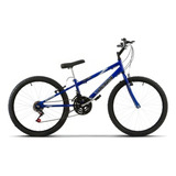 Bicicleta Passeio Urbana Praia Parque Masculina Ultra Bikes Bike Rebaixada Aro 24 18 Marchas 2024 - Azul