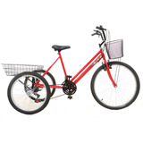 Bicicleta Triciclo Aro 24 - 18 Marchas - Hiper Prátika